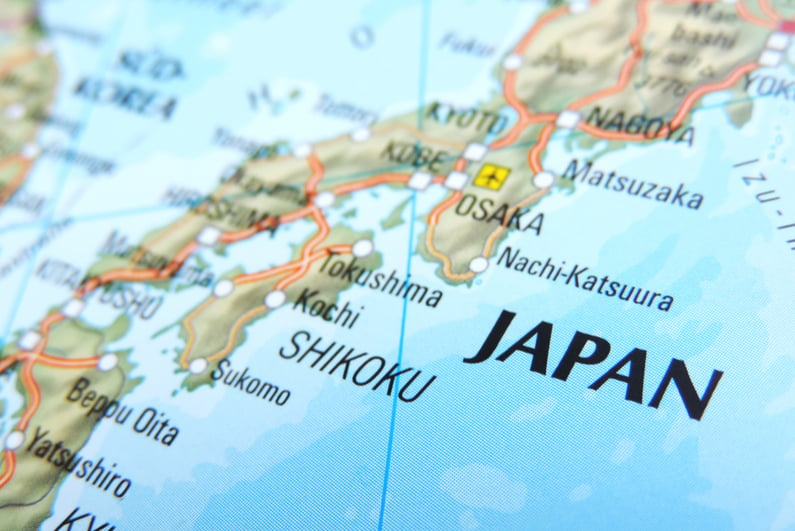 Japan on map