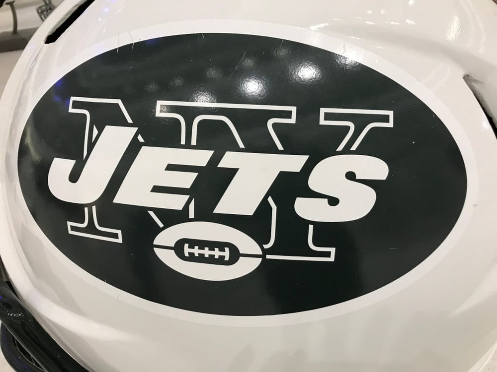 new york jets team logo on football helmet