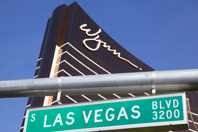 Las Vegas Boulevard sign near The Wynn Hotel and Casino