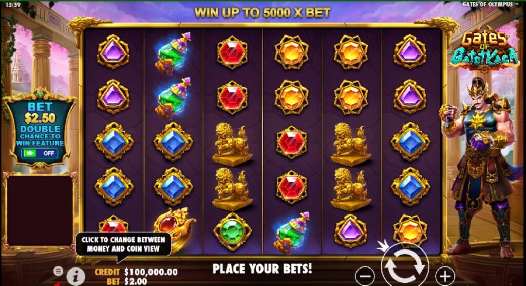 Gates of Gatotkaca slot reels by Pragmatic Play